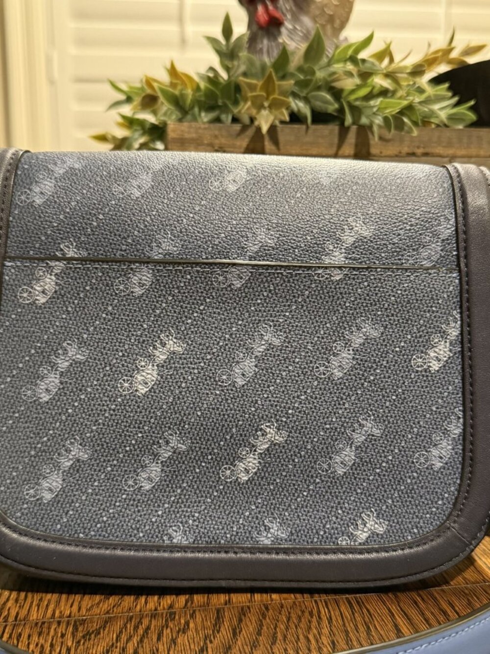 Coach Georgie Saddle Bag With Horse And Carriage Dot Print - Blue - Picture 3 of 6